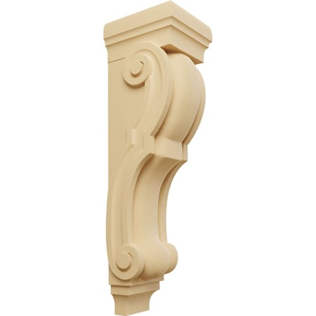 Ekena Millwork 9"W x 10"D x 34"H Super Jumbo Traditional Wood Corbel, Alder CORW09X10X34TRAL